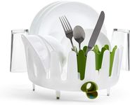 Chef'n Plastic 401-281-004 DishGarden Dish Rack, 14 x 13.25 x 6.5 inches, White/Green