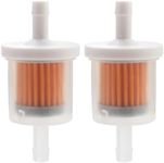 Inline Fuel Filter compatible with Briggs Stratton 691035, 40 Micron 1/4" Diesel Petrol Fuel Filter Fit for Lawn Mowers, Small Tractors, Garden Equipment, Snowmobiles, 6mm and 8mm Pipes