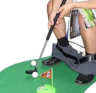 Amasawa Mini-Golf para baño,1 Juego de 6 Piezas,para Inodoro Golf Funny Potty Putter para Inodoro Tiempo baño Mini Golf Juguete de Regalo Juego.