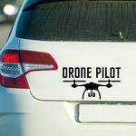 KREEPO Drone Pilot Black Stickers for Car Truck Vans Vinyl Self-Adhesive (20x15cm)