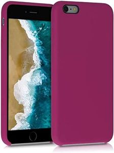 mcart's silicone iphone 6/6s case slim fit liquid silicone gel rubber soft shockproof case with soft microfiber cloth cushion thin protective back cover case cover for apple iphone 6/6s (purple)