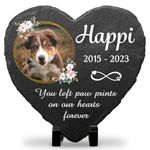 Pawfect House You Leave Paw Prints On Our Hearts Personalized Memorial Stone for Pet Lovers, Cat Memorial Gifts for Loss of Cat, Pet Loss Gifts, Pet Memorial Stones, Grieving Gifts for Dog Mom Dog Dad