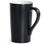 20 OZ Coffee Mug, Simple Large Tall Ceramic Cup, Harebe Smooth Ceramic Tea Cup for Office and Home, The Best Gift for Your Father, Husband and Friends, Big Capacity with Handle, Black