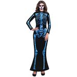 (PKT) (9905219) Adult Ladies Diamond Skeleton Costume Dress (Extra Large)