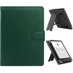 LIUDENWIN Universal Case for 6",6.8" Paperwhite E-Reader, Compatible with Kobo Clara HD/Kobo Clara 2E Leather Stand Cover for 6-6.8'' Pocketbook/Tolino E-Book Reader,Green