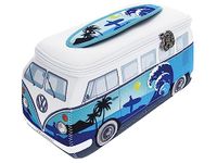 Brisa VW Collection - Volkswagen Neoprene Universal Makeup Cosmetic Travel Pharmacy Bag Pouch T1 Campervan Bus (Surf/Blue/Large)