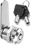 Litensh Thread Tubular Cam Lock with Keys Different, RV Storage Lock Mailbox Lock Toolbox Lock Cabinet Lock Letter Box Lock Door Drawer Cupboard Lock 20MM