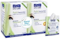 Dr. Fischer Eyelid Wipes. Pre-moistened Eye Wipes for Eyelids. Make-up Remover (Twin Pack)