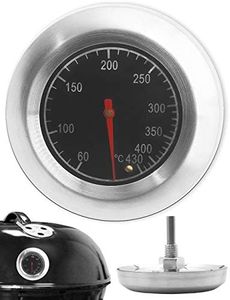 HOMETOOLS.EU® Thermomètre de barbecue en acier inoxydable résistant à la température, Ø 7,5 cm, 10 °C à 400 °C
