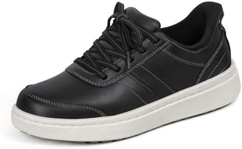 Orthofeet Women's Orthopedic Leather Wander Hands-Free Sneakers, Black, 5.5 UK