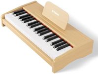 STRICH 37 Keys Kids Piano Keyboard, Mini Digital Piano for Kids, Volume Adjustable, Music Book, Wood Piano for 3+ Girls and Boys, Oak Color, SEK-37