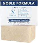 Noble Formula 2% Pyrithione Zinc (ZnP) Emu Oil Bar Soap, Especially Formulated for Acne, Psoriasis, and Eczema, Safe for Daily Use and All Skin Types, 3.25 oz