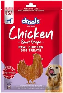 Drools Real Chicken Roast Strips, Dog Treats, 70gm | Rich in Protein, No Artificial Preservatives | Best for Training & Bonding | for Puppy & Adult | Formulated in USA | Premium Treats |