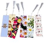 Lovely Little Dog Bone Dog Food Book Markers for Reading Lovers, 6 Pieces Bookmarks with Tassels, Aluminum Metal Reading Page Markers Bookmarks