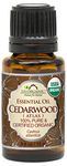 US Organic 100% Pure Cedarwood Essential Oil (Atlas) - USDA Certified Organic, Steam Distilled (15 ml)