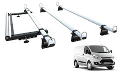 TITAN WorkReady Van Roof Rack 3 Bars & Roller - Compatible Fittings to fit a TRANSIT CUSTOM MK1 (2012-2023)