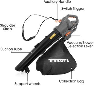 Terratek 3000W Leaf Blower and Garden Vacuum – Powerful Electric Tool