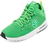 ZUMBA Women's Air Classic Remix High Top Shoes Dance Fitness Workout Sneakers Cross Trainer, Green, 12