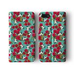 Tirita Compatible with iPhone 5 / 5s / SE 2016 Flip Wallet Case Cover PU Leather Shabby Chic Floral Retro