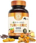 Organic Turmeric Capsules PLUS 120c