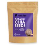 Organic Chia Seeds 1kg, by Yin & Yang Superfoods, 100% Natural, Vegan, High in Protein & Fibre, Palm Oil Free