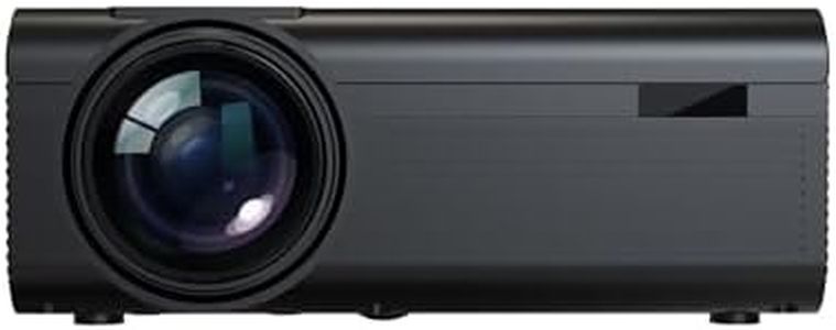 Laser 720p LED Projector with 100" Foldable Screen - Wireless Bluetooth Connectivity, Built-in Speakers, Supports Multiple Devices - Ideal for Home Cinema, Gaming, and Outdoor Events