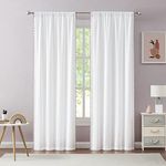 VCNY Home Hopscotch | Meg Collection | Pom Rod Pocket Room Darkening Curtain Panel Pair, 38" x 84", Pink