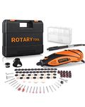 ENGINDOT Rotary Tool Kit with Keyless Chuck Flex Shaft, 6 Variable Speed 10000-32000 RPM 3 Attachments Carrying Case for Cutting, Engraving, Drilling, Sanding, Polishing, DIY Crafts