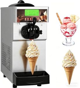 Festisoul Commercial Cream Machine, 2.6-5.3 Gal/H High Yield Ice Cream Maker, Stainless Steel Single Head Equipment with 5-Inch LED Display, 1500W, 115V, for Party Restaurant