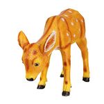 Wonderland Resin Deer Eating Grass Garden Decoration (Brown)