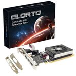 Glorto GeForce GT 730 4G Low Profile Graphics Card, 2X HDMI, DP, VGA, DDR3, PCI Express 2.0 x8, Entry Level GPU for PC, SFF and HTPC, Compatible with Windows 11