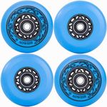 AOWISH 4-Pack Inline Skate Wheels 76mm Rollerblade Replacement Wheel with Bearings ABEC-9 (Black & Green)