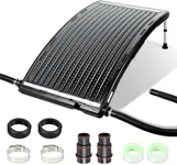 Fuairmee Upgraded Solar Pool Heater, Solar Pool Heater for Above Ground Pool, Thickened Panel 113x69 cm, Solar Heater for Above Ground Pool, Includes 2 Adapters, 2 Hoses & Clamps, 2 Plumbers Tapes
