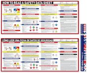 2024 How To Read A Safety Data Sheet Poster | SDS/MSDS Poster 18 x 40 Inch | Waterproof & Tearproof | OSHA HMIS Compliant | English & Spanish Safety Data Sheet Guide for Workplace Safety