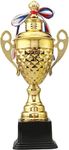 Trophy Cup, Large Gold Award Trophy Cups Metal Gold Trophy with Plastic Base for Sport Tournaments Games, Competitions(14 x 4 Inch)