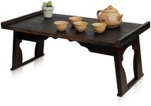 ENSO SENSORY Kiri Altar Table - Premium Japanese Meditation Table & Shrine Stand - Folding Chabudai Tatami Puja Table - Low Tea Table for Sitting on the Floor -Sleek Finish, Lightweight Paulownia Wood