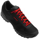 Giro Gauge Men's Mountain Cycling Shoes, Black/Bright Red Cover, 12