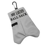 BLUPARK Funny Golf Ball Pouch My Lucky Ball Sack Golf Ball Storage Bag for Uncle Dad Grandpa (My Lucky Ball Sack)