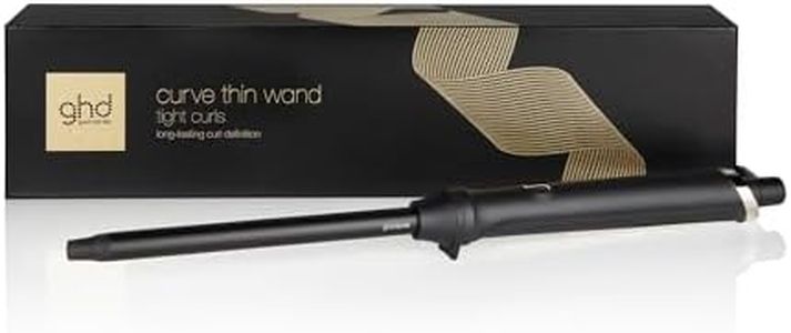ghd - Boucleur ghd Thin Wand - Boucleur professionnel (Noir) - Créez des boucles dès 3 secondes pour une tenue 24H - Boucles serrées et définies - Idéal pour tous types de cheveux