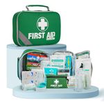 General Medi First Aid Kit (215 Piece) + Bonus 43 Piece Mini First Aid Kit - Includes Emergency Blanket, Bandage, Scissors for Home, Car, Camping, Office, Boat, and Traveling