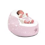 rucomfy Beanbags Gaga Baby Bean Bag Support Chair Lounger with Safety Harness for 0-6 Month Old - Pre Filled Safe Cuddle Soft Recliner Seat for Newborn Babies - Machine Washable (Baby Pink)