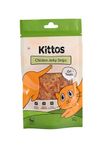 Kittos Chicken Jerky Strips Cat Treats Suitable for Training Rewards and Feeding Snacks, 35 gm Each, Packs of 6