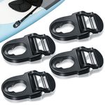 HLOGREE 4Pcs Kayak Seat Clips Replacement,Kayak Seat Clip Parts Fit for Lifetime Emotional,Kayak Seat Belt Clips,Kayak Seat Repair Clip,Kayak Straps Seat Clip with Straps,Kayak Accessories