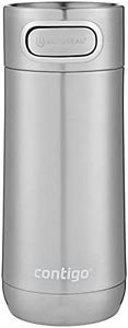Contigo Pinnacle Autoseal Mug Isotherme, Thermos Café Isotherme, Mug en Acier Inoxydable, Bouteille Isotherme, Tasse à Café avec Couvercle sans BPA Facile à Nettoyer; Stainless Steel, 360 ml