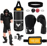 Elite Sports Kids Punching Bag Set 2.5ft Heavy Bag 6oz Gloves for Youth Boxing, MMA, Home Gym, Martial Art (Unfilled)