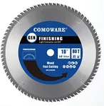 COMOWARE Circular Miter Saw Blade- 10 inch 80 Tooth, ATB Premium Tip, Anti-Vibration, 5/8 inch Arbor Light Contractor and DIY General Purpose Finishing for Wood, Laminate, Plywood & Hardwoods