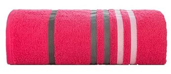 Casa Copenhagen Egyptian Cotton Towels for Bath | Bath Towel - Soft & Absorbent | 500 GSM | 1 Piece Bath Towel for Men/Women| 60 cms x 120 cms - Exotic Collection & Color : Flamingo Pink