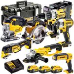 Dewalt 18V Li-ion 7 Piece Cordless Power Tool Kit with 3 x 5.0Ah Batteries & Charger T4TKIT-845- Monster Power Tool Kit- Combo Kit- 18V Cordless Power Tool Kits- Mega Power Tool- Dewalt kit