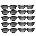 Dciustfhe 10Pcs Polarized Passive 3D Glasses for 3D TV Real 3D Cinemas for 3D Gaming and TV Frame