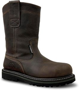 EVER BOOTS Wellington Waterproof Steel Toe Boots Size 8